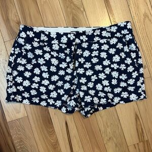 J. Crew Navy and White Floral Women's Shorts